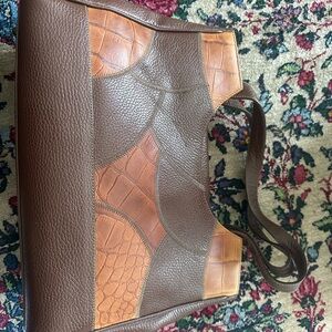 Source Unknown Brown and Tan Shoulder Bag